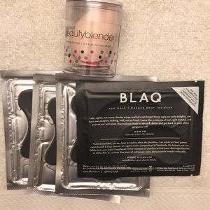 Beauty Blender and 4 BLAQ eye mask